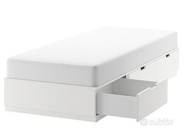 Struttura letto Ikea Nordli 3 cassetti +materasso