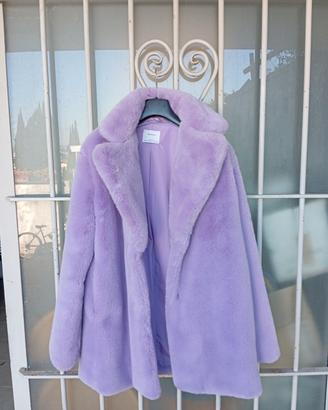 pelliccia sintetica lilla Bershka