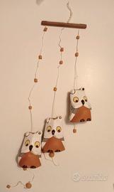 Scacciapensieri carillon a vento gufi