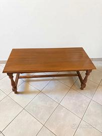 Tavolino da salotto vintage con gambe lavorate