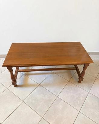 Tavolino da salotto vintage con gambe lavorate