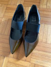 Scarpe di vernice n.38 con fascia elastica tacco 4