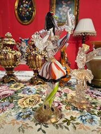 Cavaliere goldoniano in vetro di murano restaurato