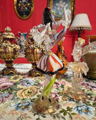Cavaliere goldoniano in vetro di murano restaurato