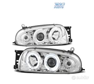 FARI FORD FIESTA MK4 95-99 OCCHI ANGELICI CROMATI