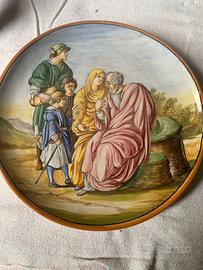 Piatto da parete in maiolica.