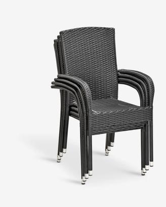 Sei  sedie in polyrattan Jysk