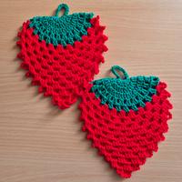 Presine uncinetto fragola