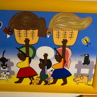 Tela brasiliana in cornice gialla