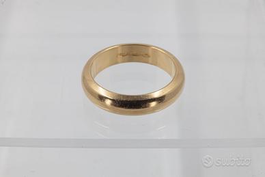 Fede Nuziale Massiccia in Oro Giallo 18K VINTAGE
