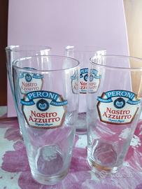 4 bicchieri NASTRO AZZURRO del 1976