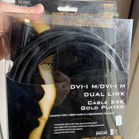 Cavo 5mt DVI-I M / DVI-I M 24k dorato Dual Link