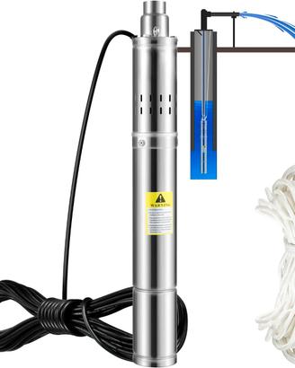 Pompa Sommersa per Pozzo 550W Flusso 35L/min