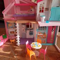 CASA BARBIE MALIBU' + SUPERMERCATO CON CARRELLO +