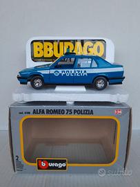 MODELLO ALFA ROMEO 75 POLIZIA CHIARA BURAGO SCATOL