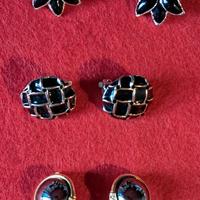 Orecchini vintage con clips, bigiotteria 