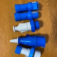 Prese industriali CEE blu 230V (16A/32A) – 5 pezzi