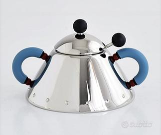 ALESSI Zuccheriera con Cucchiaino in Acciaio Inoss