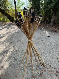 Fiaccole da giardino in bambu + Citronella