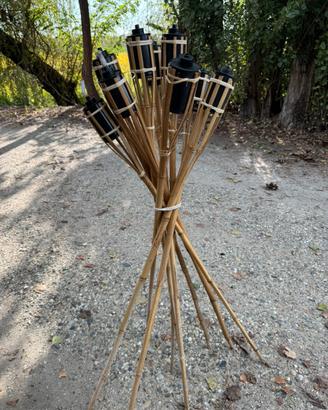 Fiaccole da giardino in bambu + Citronella