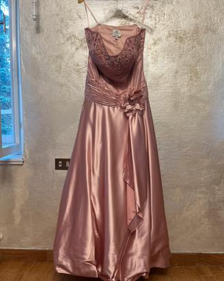 vestito lungo rosa