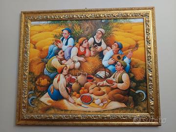 Quadro con cornice oro