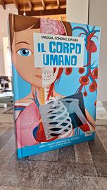 libro e puzzle il corpo umano NUOVO