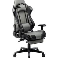 sedia gaming grigia/nera