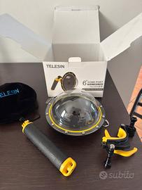 Dome port per GoPro hero 8 marca Telesin