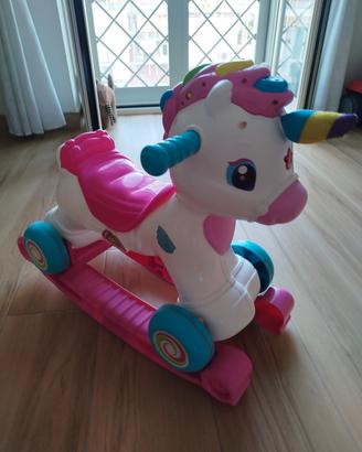 unicorno dondolo e cavalcabile 