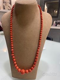 Collana corallo cerasuolo