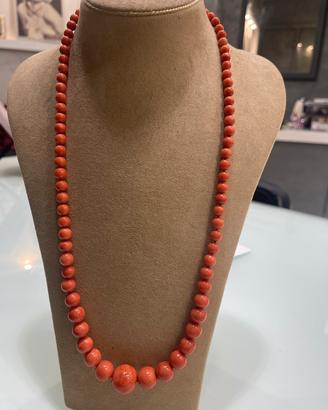 Collana corallo cerasuolo