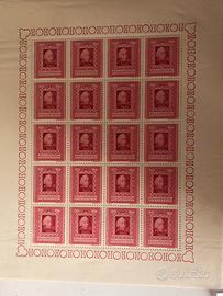 Francobolli Liechtenstein  1942 in fogli