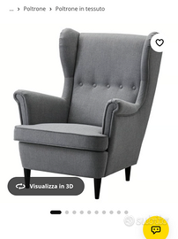 Poltrona Strandmon , Nordvalla grigio scuro