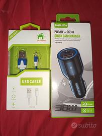 Cavo iphone + car charger