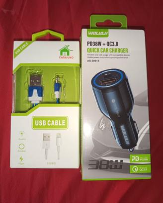 Cavo iphone + car charger