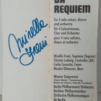 Autografo Mirella Freni su libretto 