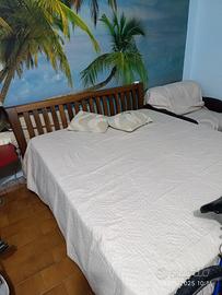 letto matrimoniale in legno 