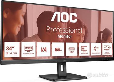 Monitor AOC WQHD 34" - NUOVO mai aperto!
