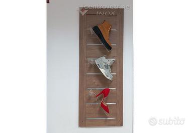 KIT 1 PANNELLO DOGATO A PARETE CON PORTASCARPE