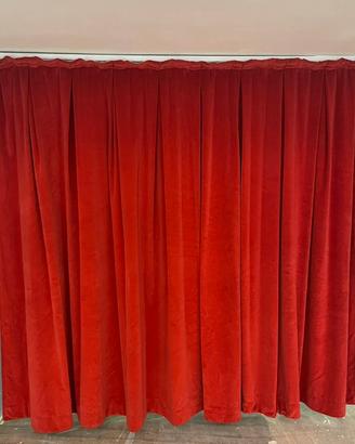 Coppia tende da teatro in velluto rosso