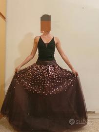 Gonna lunga tulle paillette List Boutique NUOVA