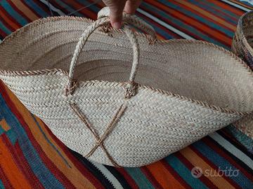 borsa mare coffa siciliana grande palma paglia nat