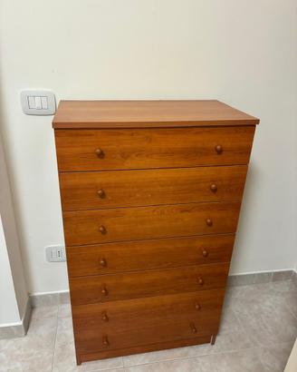 Cassettiera settimanile vintage in legno