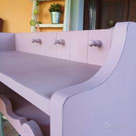 Mensola angolare in noce shabby chic