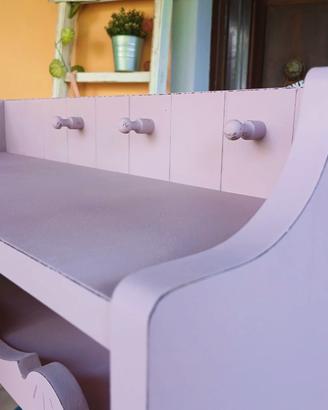 Mensola angolare in noce shabby chic