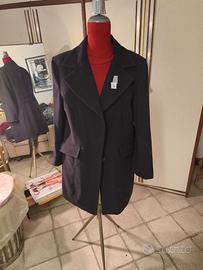 Cappotto donna nero sartoriale lana taglia L