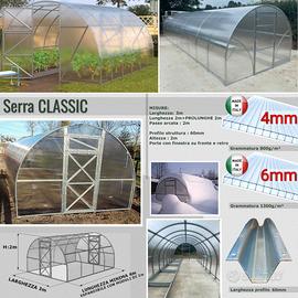 Serra tunnel policarbonato orto giardino piante