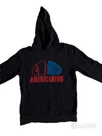 Felpa con Cappuccio Americanino Nera
