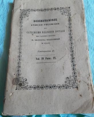 Fascicolo Dissertazioni Storico-polemiche